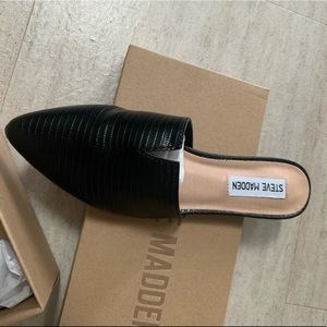 Black Steve Madden Black Slip Ons